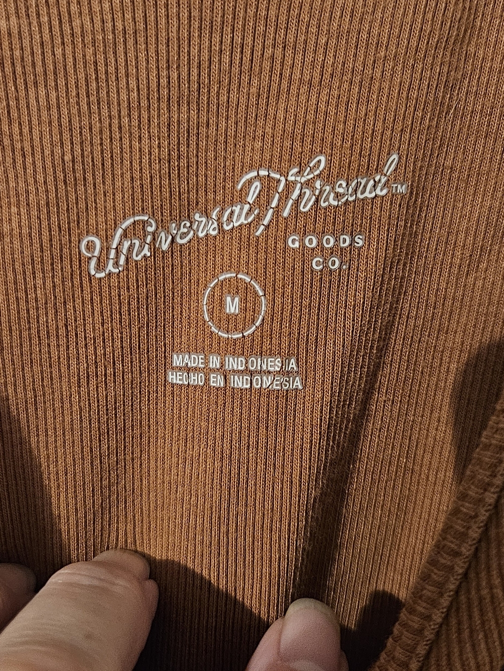 Universal Thread Ribbed Camisole Tank Top - Rust Brown - Picture 2 of 4